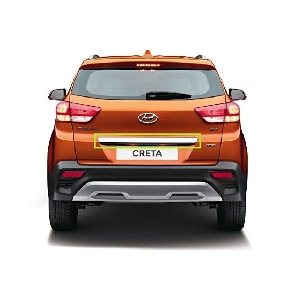 Buy Order Creta 2018 Rear Number Plate Silver Chrome Lip Trim Online